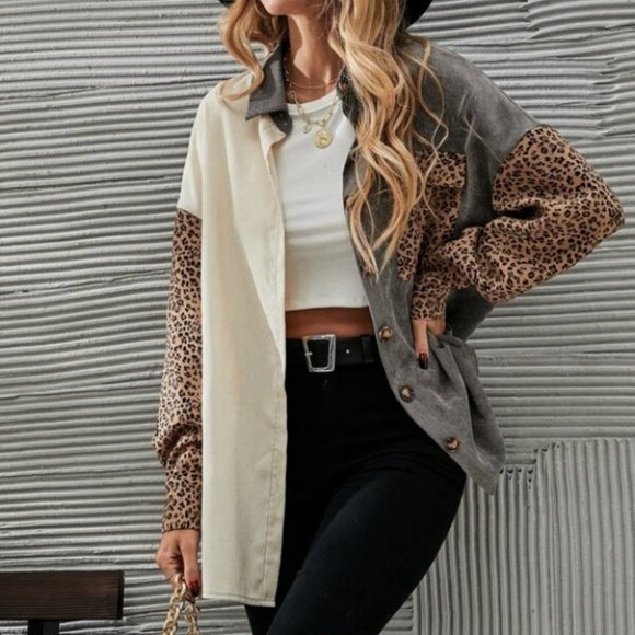 Multi Color & Print Contemporary Cut & Sew Leopard - Picture 2 of 5